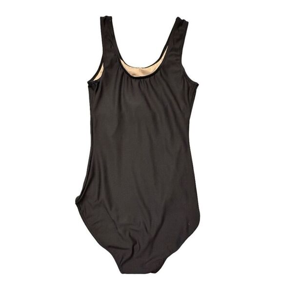 WEISSMAN Black Women’s 1 Piece Swim Suit White Angel Heart Size SA Leotard Bra - Picture 2 of 11